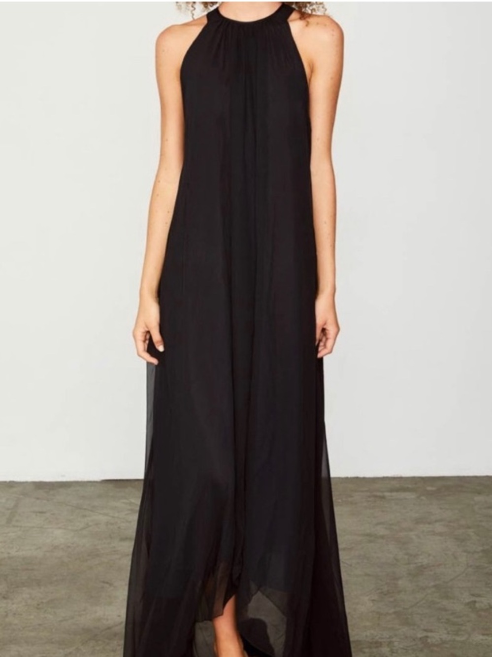 NWT We are HAH Reversible Split at the Seams Maxi Dress, Black / Navy, XS / S